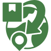 Eco-friendly logistics symbol